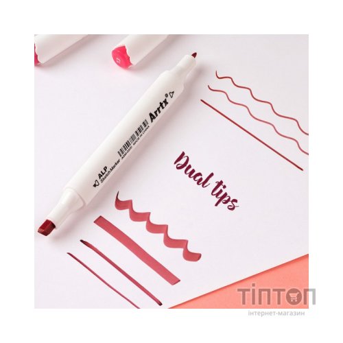 Художній маркер Arrtx Спиртові Alp ASM-02RD 24 кольори Червоні відтінки (LC302253)