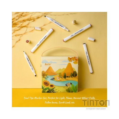 Художній маркер Arrtx Спиртові Alp ASM-02YL 40 кольорів Жовтий тон шкіри шкіри (LC302185)