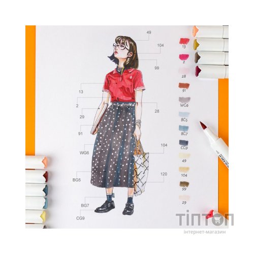 Художній маркер Arrtx Спиртові Oros 80 кольорів (LC302406)