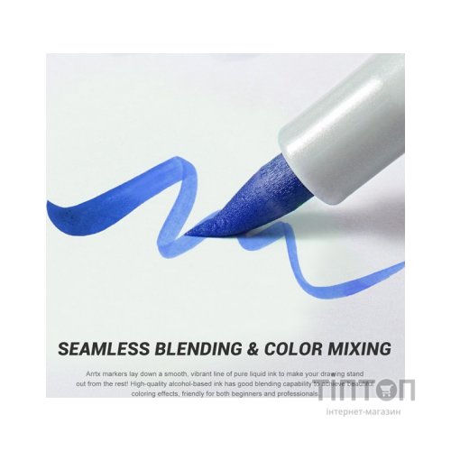Художній маркер Arrtx Спиртові Oros ASM-03BU 24 кольори, сині відтінки (LC302529)