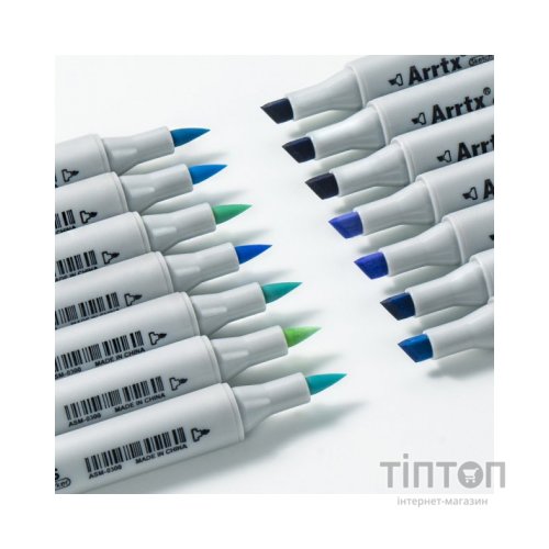 Художній маркер Arrtx Спиртові Oros ASM-03BU 24 кольори, сині відтінки (LC302529)