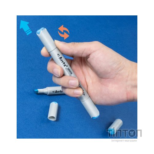 Художній маркер Arrtx Спиртові Oros ASM-03BU 24 кольори, сині відтінки (LC302529)