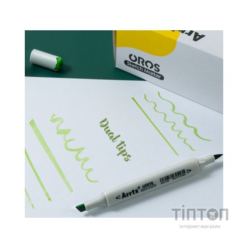Художній маркер Arrtx Спиртові Oros ASM-03GN 24 кольори, зелені відтінки (LC302512)