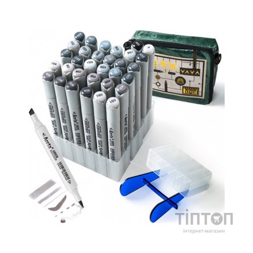 Художній маркер Arrtx Спиртові Oros ASM-03GY 32 кольори, сірі відтінки (LC302543)