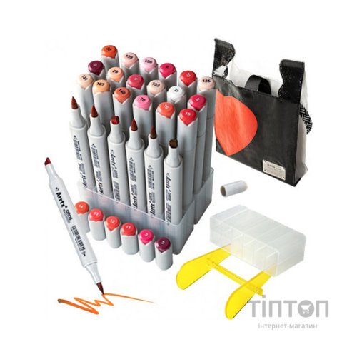 Художній маркер Arrtx Спиртові Oros ASM-03RD 24 кольори, червоні відтінки (LC302536)