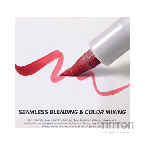 Художній маркер Arrtx Спиртові Oros ASM-03RD 24 кольори, червоні відтінки (LC302536)