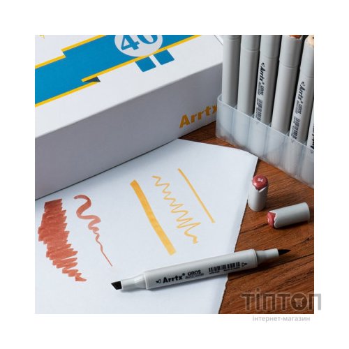 Художній маркер Arrtx Спиртові Oros ASM-03YL 40 кольорів, жовті відтінки (LC302499)