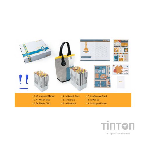 Художній маркер Arrtx Спиртові Oros ASM-03YL 40 кольорів, жовті відтінки (LC302499)