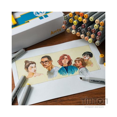 Художній маркер Arrtx Спиртові Oros ASM-03YL 40 кольорів, жовті відтінки (LC302499)