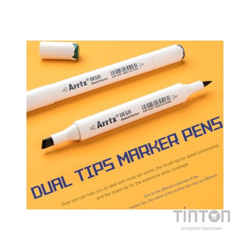 Художній маркер Arrtx Спиртові Vega ASM-0380A 80 кольорів + сумка (LC302260)