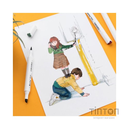 Художній маркер Arrtx Спиртові Vega ASM-0380A 80 кольорів + сумка (LC302260)