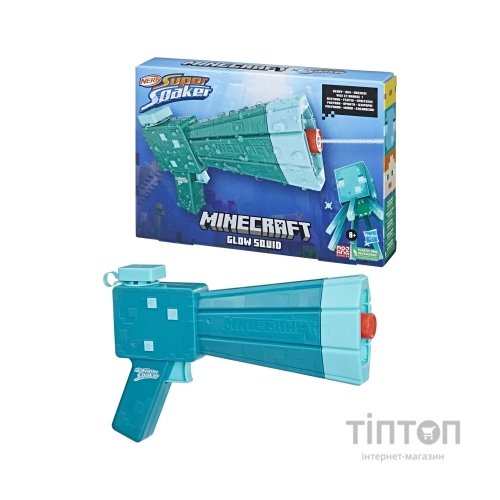 Іграшкова зброя Hasbro Nerf Водний бластер Майнкрафт Глоу Сквід (F7600)