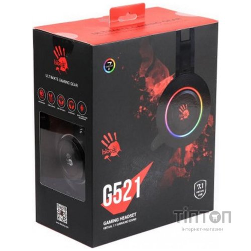 Ігрова гарнітура A4-Tech Bloody G521, підсвітка USB (G521 Bloody (Black))