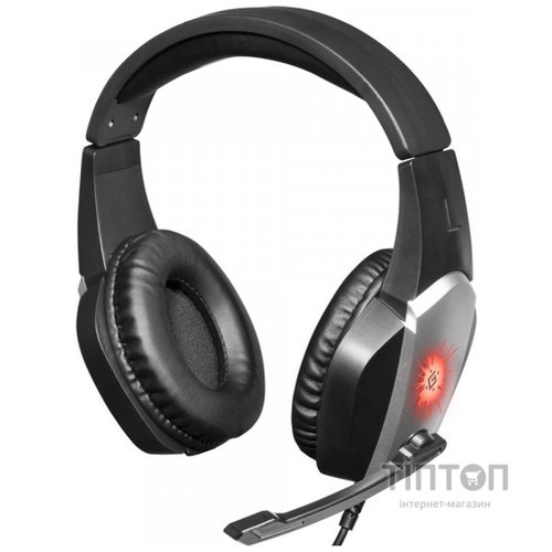 Ігрова гарнітура Defender X-Skull чорно-сіра, кабель 2.1 м (64585)