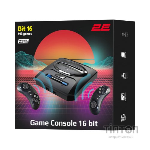 Ігрова консоль 2E 16bit HDMI (2 бездротових геймпада, 913 іг (2E16BHDWS913)