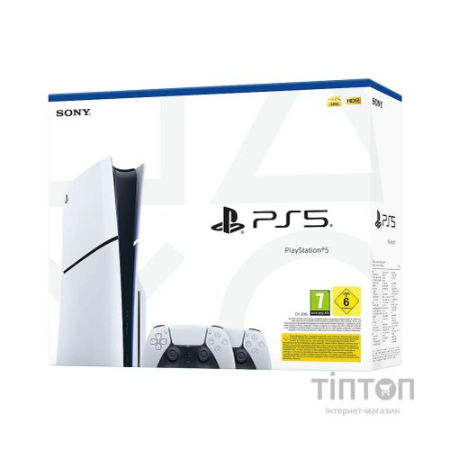 Ігрова консоль Sony Playstation 5 Slim (2 геймпада Dualsense) Blu-Ray (1000042053)