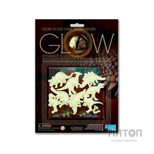 Ігровий набір 4М Сяючі 3D-наклейки Динозаври (00-05426)