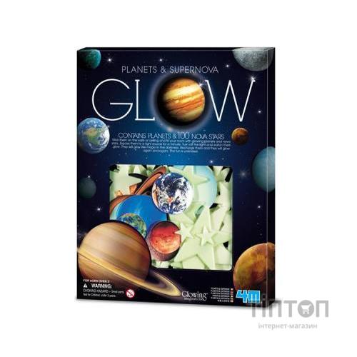 Ігровий набір 4М Сяючі наклейки Планети і 100 зірок (00-05631)