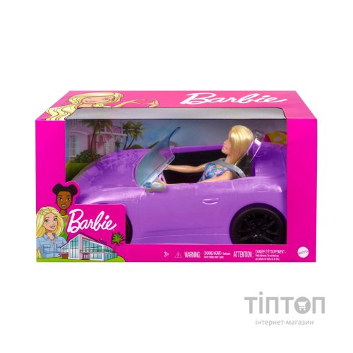 Ігровий набір Barbie Бузковий кабріолет мрії з лялькою Barbie (HBY29)