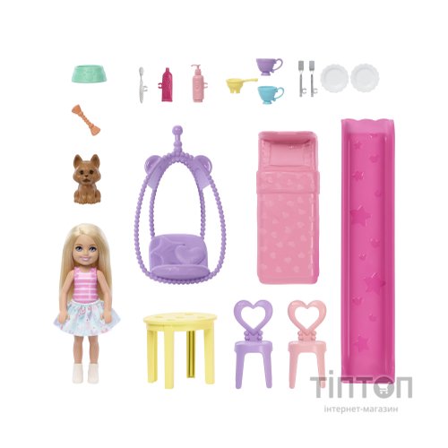 Ігровий набір Barbie Портативний будиночок Club Chelsea з лялькою Челсі (JFW49)