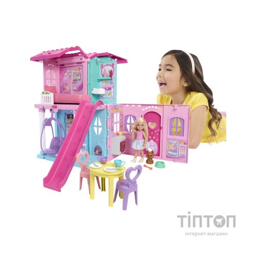 Ігровий набір Barbie Портативний будиночок Club Chelsea з лялькою Челсі (JFW49)