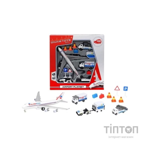 Ігровий набір Dickie Toys Аеропорт, 3 машинки,1 літак, 13 аксесуарів (3743001)