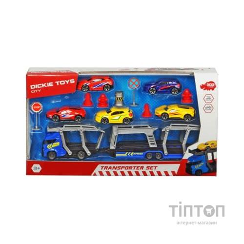 Ігровий набір Dickie Toys Автотранспортер з 5 металевими машинками (3745012)