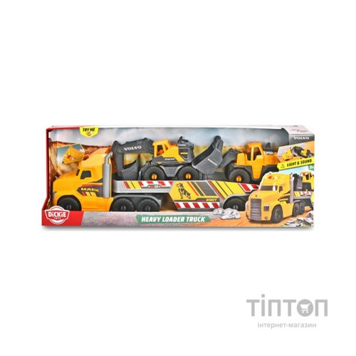 Ігровий набір Dickie Toys Вантажівка Мак з причепом, екскаватором і навантажувачем Вол (3729012)