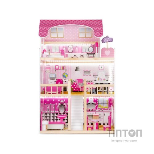 Ігровий набір Ecotoys Ляльковий будинок Residence з LED підсвіткою (HM006391)