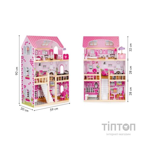 Ігровий набір Ecotoys Ляльковий будинок Residence з LED підсвіткою (HM006391)