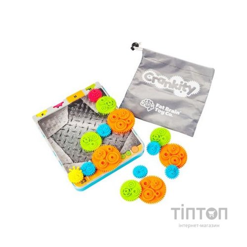 Ігровий набір Fat Brain Toys Різнокольорові Шестерінки Crankity (F140ML)
