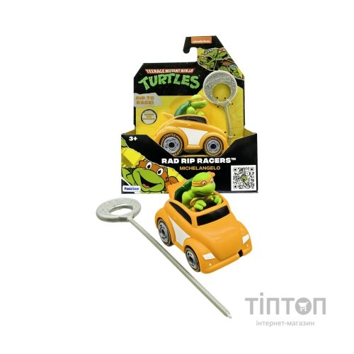 Ігровий набір Funrise TMNT Черепашки-ніндзя класичні Гонщик з лаунчером Мікеланджело (71018)