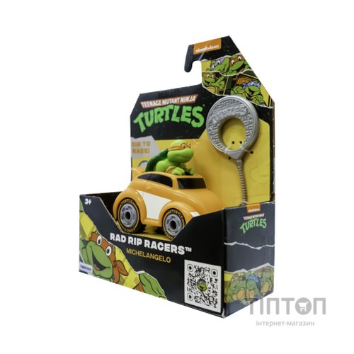 Ігровий набір Funrise TMNT Черепашки-ніндзя класичні Гонщик з лаунчером Мікеланджело (71018)