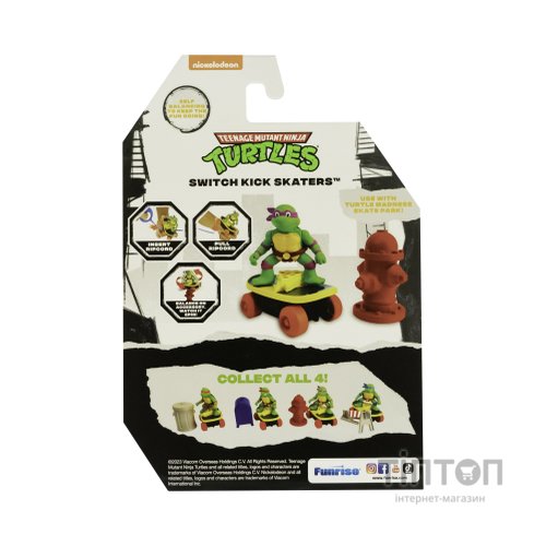 Ігровий набір Funrise TMNT Черепашки-ніндзя класичні Скейтбордист з лаунчером Донателло (71042)