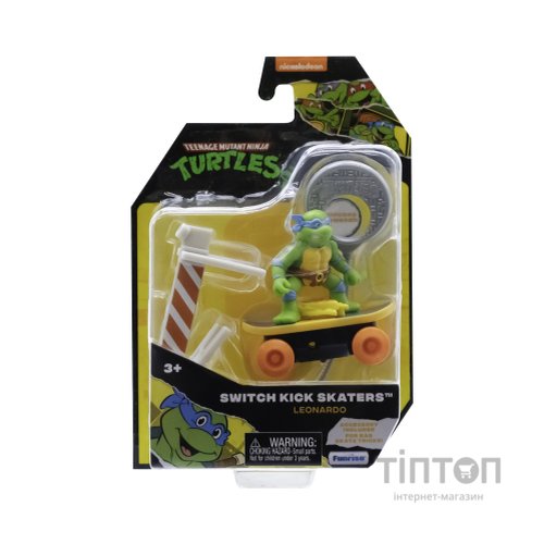 Ігровий набір Funrise TMNT Черепашки-ніндзя класичні Скейтбордист з лаунчером Леонардо (71040)