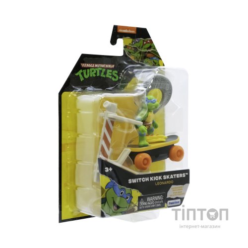 Ігровий набір Funrise TMNT Черепашки-ніндзя класичні Скейтбордист з лаунчером Леонардо (71040)