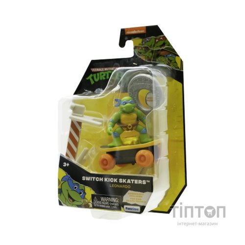 Ігровий набір Funrise TMNT Черепашки-ніндзя класичні Скейтбордист з лаунчером Леонардо (71040)