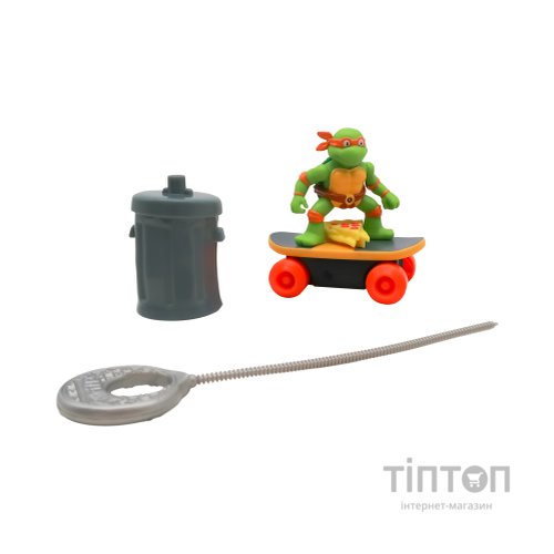 Ігровий набір Funrise TMNT Черепашки-ніндзя класичні Скейтбордист з лаунчером Мікеланджело (71041)