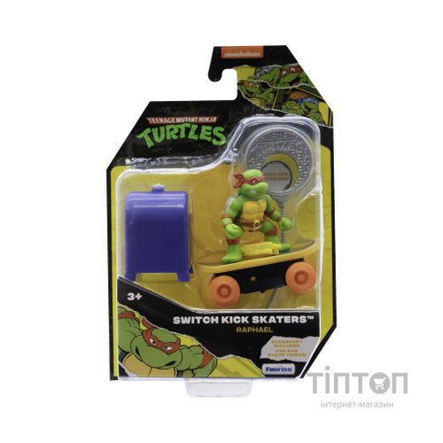Ігровий набір Funrise TMNT Черепашки-ніндзя класичні Скейтбордист з лаунчером Рафаель (71043)
