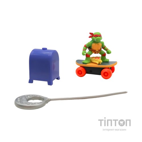 Ігровий набір Funrise TMNT Черепашки-ніндзя класичні Скейтбордист з лаунчером Рафаель (71043)