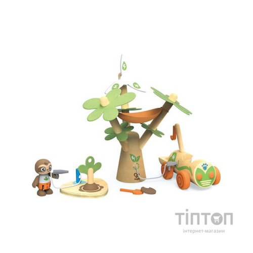Ігровий набір Hape дерев'яний Електрокар для садіння дерев (E3417)
