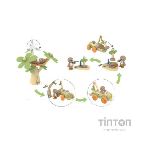 Ігровий набір Hape дерев'яний Електрокар для садіння дерев (E3417)