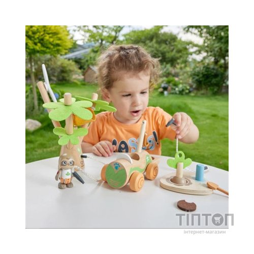Ігровий набір Hape дерев'яний Електрокар для садіння дерев (E3417)
