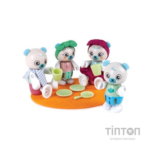 Ігровий набір Hape дерев'яний Сім'я білих ведмедиків (E3529)