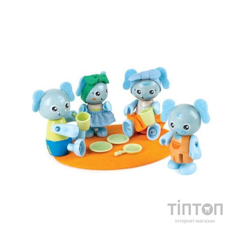 Ігровий набір Hape дерев'яний Сім'я слоників (E3527)