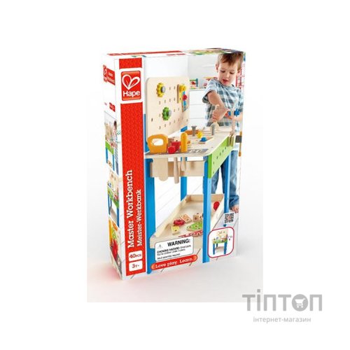 Ігровий набір Hape станок з інструментами Верстак майстра (E3000)