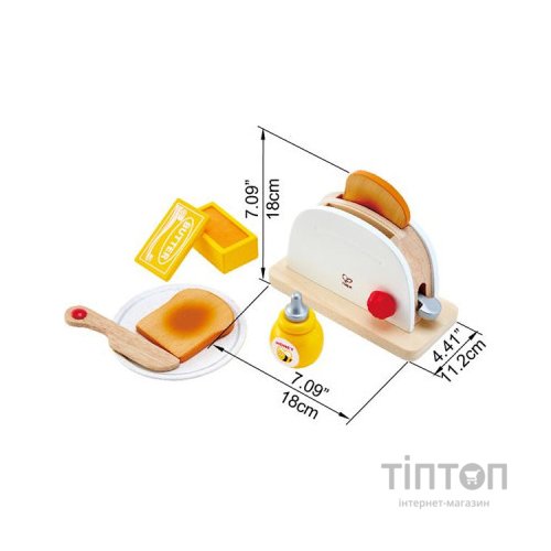 Ігровий набір Hape тостер з дерева (E3148)