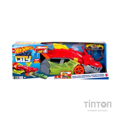 Ігровий набір Hot Wheels Вантажівка-транспортер "Паща дракона" (GTK42)