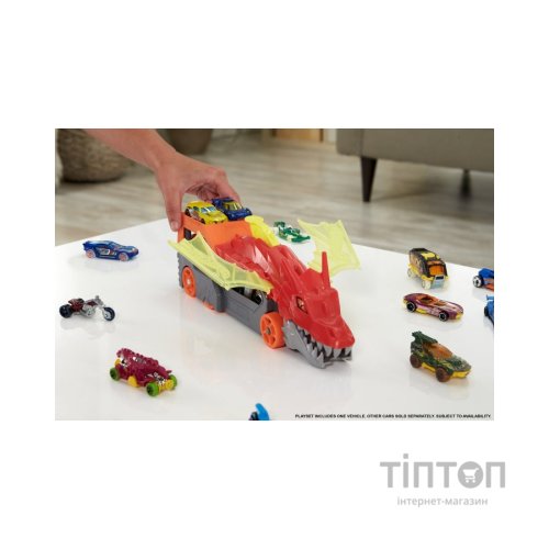 Ігровий набір Hot Wheels Вантажівка-транспортер "Паща дракона" (GTK42)