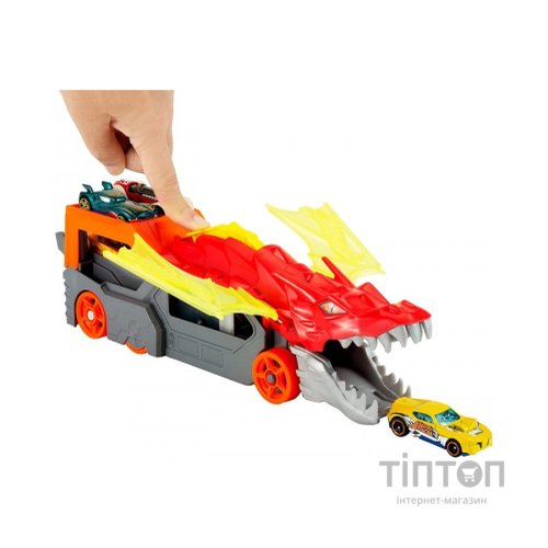 Ігровий набір Hot Wheels Вантажівка-транспортер "Паща дракона" (GTK42)